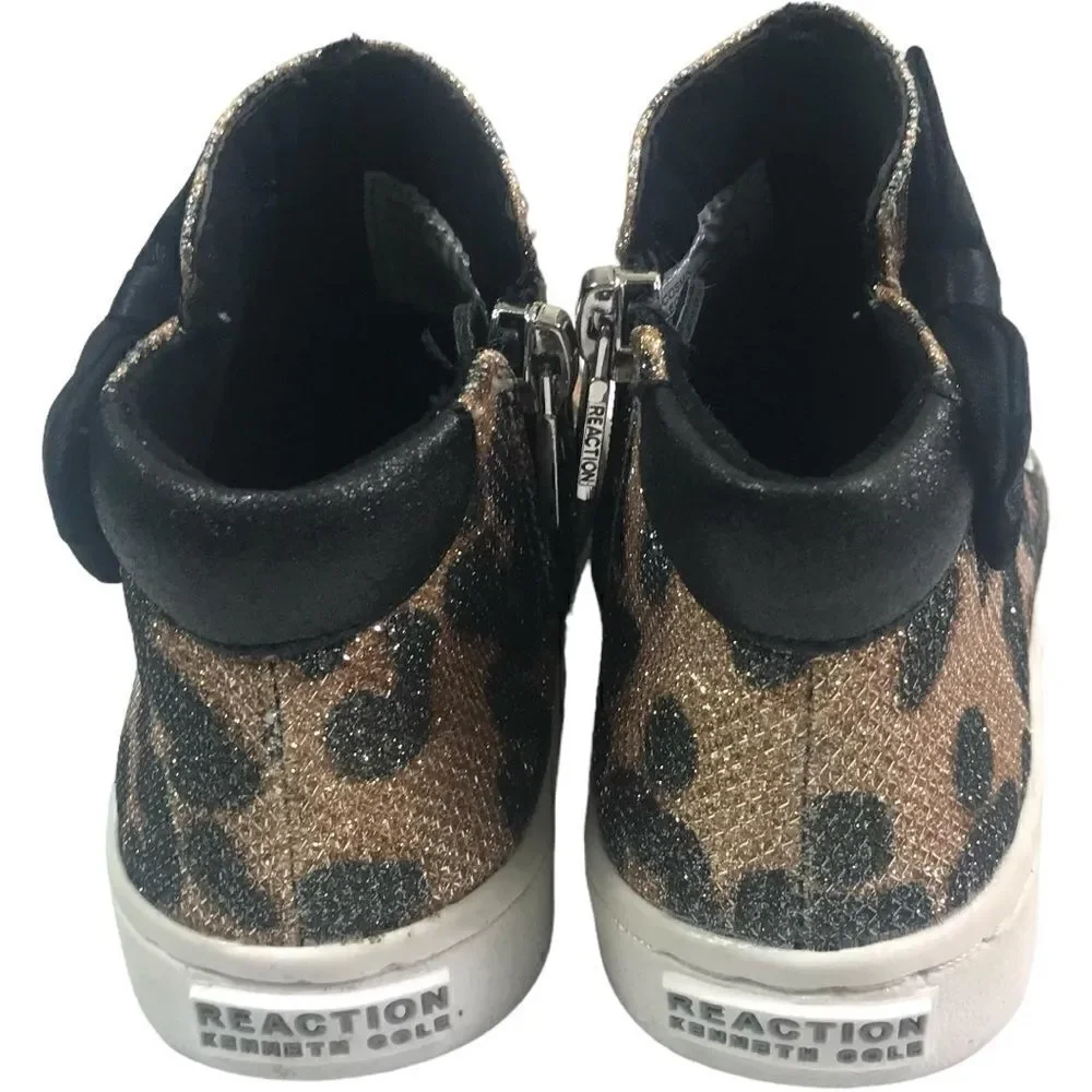 Kenneth Cole Reaction Leopard Print Bow Girl Boots